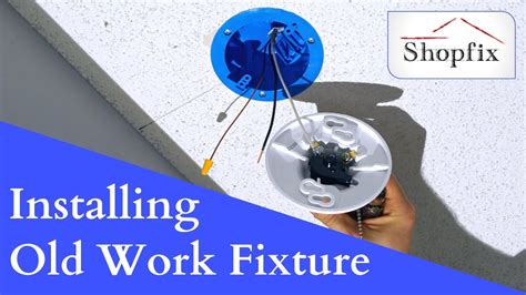 how to install new ceiling electrical box|old work ceiling box installation.